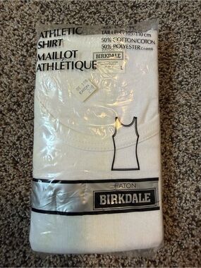 Vintage Athletic Shirt Tank Undershirt Eaton’s Birkdale Large NOS Deadstock